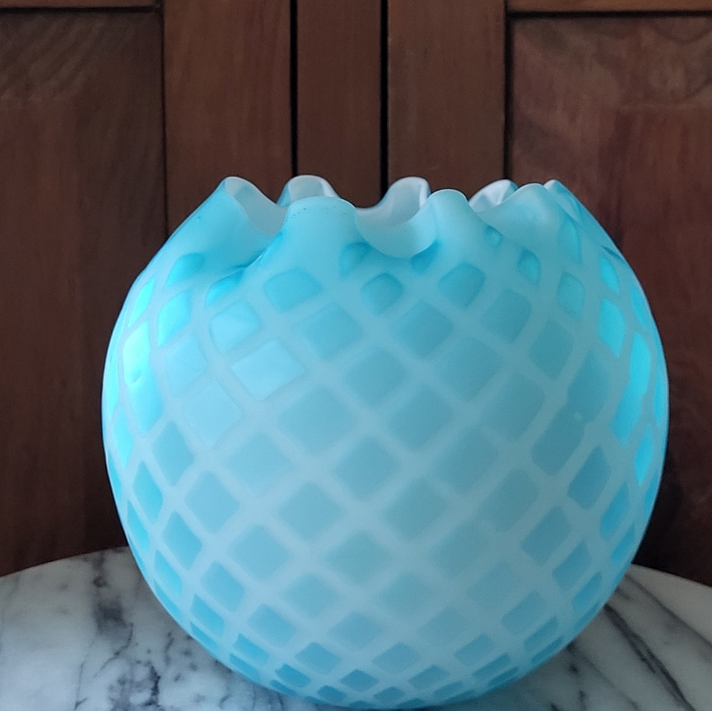 Antique Glass Rose Vase - Picture 3 of 15
